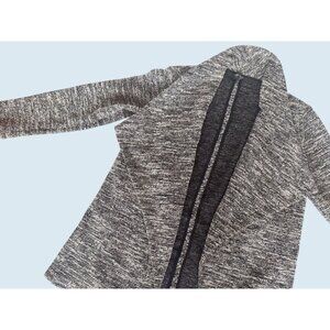 CLUB MONACO Black & White Marled Open Front Cardigan Sweater Sz S